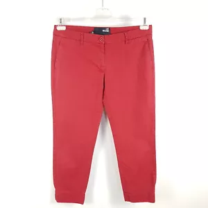 Love Moschino Hose Damen Gr. DE 42 IT 46 W31 Rot Tapered Crop Ankle 3/4 - Bild 1 von 7