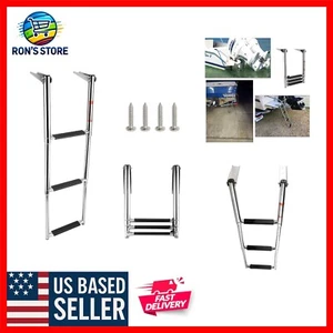 Lightweight 3 Step Stainless Steel Swim Step Ladder - Perfect for Boats - Picture 1 of 11