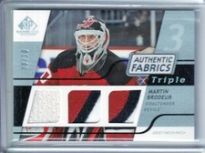 2008-09 SP Game Used Triple Authentic Fabrics Platinum #3AFMB Martin Brodeur /10