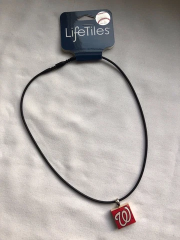 Official MLB Washington Nationals LifeTiles Silicone Necklace - NEW Cover