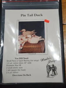 PIN TAIL DUCK DOLL UNCUT SEWING PATTERN FREE SHIPPING - Picture 1 of 2