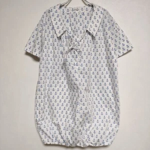HELLY HANSEN W ANCHOR P TUNIC dress Blouse shirt White blue 4-0819S∞ - Picture 1 of 3