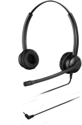 Dual Ear Telephone Headset for Office Landline Phones , Call Center Headset - Image 1 of 2