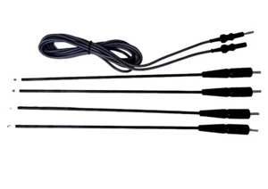 laparoscopic spatula l-hook electrode cable surgical reusable instrument set 5pc - Picture 1 of 7