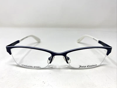 Juicy Couture VENICE 0FN9 51-16-135 Blue/White Half Rim Eyeglasses Frame UP18 - Image 1 of 4
