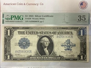 $1 1923 Silver Certificate Fr#238 PMG 35 - Picture 1 of 2