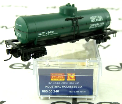 N Scale 39' Single Dome Tank Car - Industrial Molasses #75470 - MTL #06500246 - Image 1 of 2