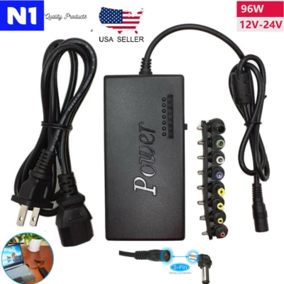 Universal Laptop Charger AC Adapter 96W for Most Brands Lenovo, HP, Samsung, Del - Image 1 of 4