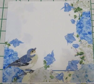 Drei dekorative Lunch Servietten für Decoupage "Songbird Hortensie" in blau - Bild 1 von 11