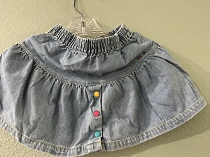 GYMBOREE LOGO BEAUTIFUL FLARE CUTE DENIM SKIRT M - Picture 1 of 6