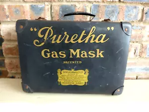 Antique Puretha Gas Mask Storage Case With Manual Instruction Display Collector - Picture 1 of 7