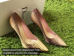 Neu im Karton $ 1295 Christian Dior Pythonpumpe Größe 37 - Bild 1 von 6