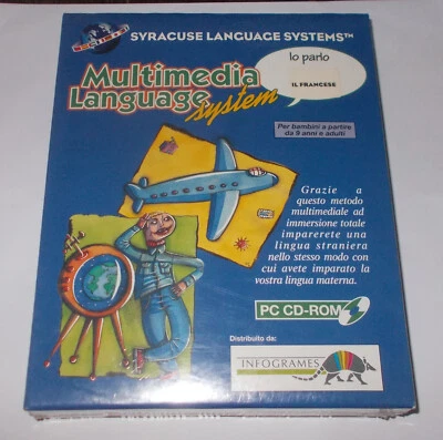 MULTIMEDIA LANGUAGE SYSTEM IO PARLO FRANCESE CD-ROM PC 1994 INFOGRAMES NUOVO - Immagine 1 di 4