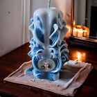 hand carved candle   13 cm. zodiac sign Virgo