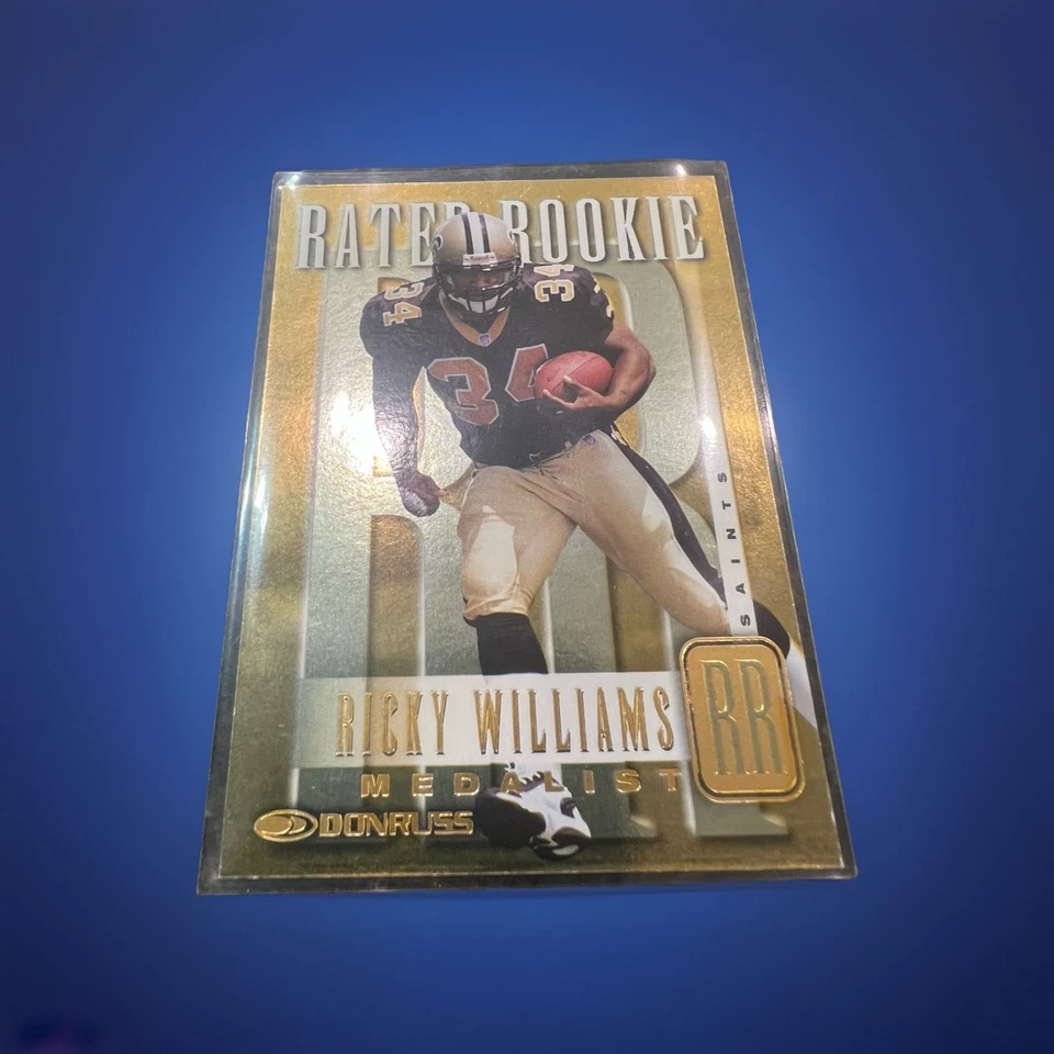 1999 Donruss Ricky Williams Rated Rookie Medalist Rookie RC #/250 Saints - Image 1 of 3