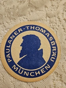 Vintage Bierdeckel Paulaner Thomasbrau Thomas Brau KOSTENLOSER US-VERSAND  - Bild 1 von 8