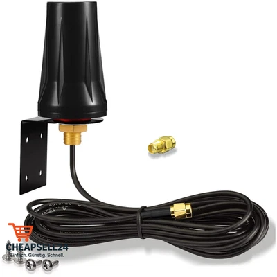 Bingfu 4G LTE Antenne Outdoor 5dBi SMA Stecker Antenne Außenwandmontage wasse... - Bild 1 von 4