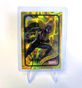 2025 Topps Chrome Marvel Miles Morales #176 Yellow Lava Refractor - Picture 1 of 2