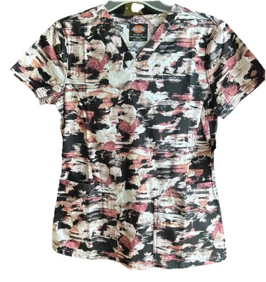 NWT Dickies Scrubs V Neck Top DK667 EXCM XS Cotton Blend Two Patch Pockets Plus - Image 1 of 4