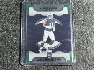 Micah Parsons 2022 Panini Donruss Elite Title Waves 2021 Defensive Roy Cowboys - Imagen 1 de 2