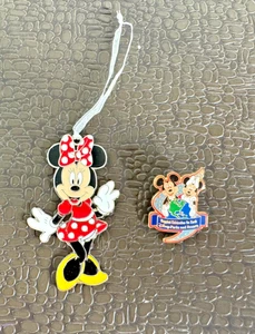 Disney Minnie Mouse Ornament and Mickey & Minnie Trade Pin - Picture 1 of 5