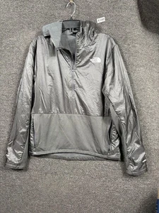 North Face Pullover Jacket Mens Small Gray Hooded Lightweight Outdoor Running - Picture 1 of 9