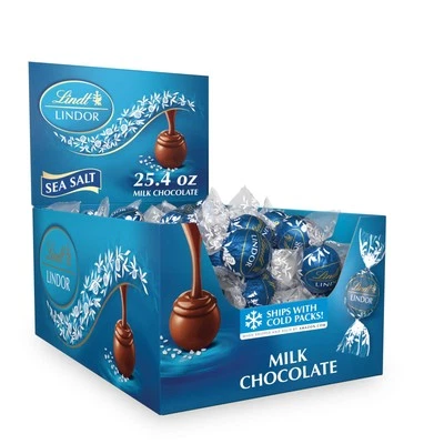 Lindt Lindor Sal Marina Leche Chocolate Trufas, Chocolate con Leche Caramelo Wi Foto 1 de 4