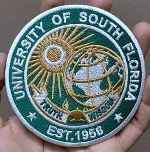 University of South Florida Logo Bügelbild Patch-Nähen Patch-gestickt Patch 4"x4" - Bild 1 von 6