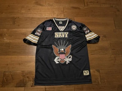 Camiseta de fútbol americano militar de dominación rápida bandera de Estados Unidos de la Marina de los Estados Unidos - 2XL para hombre Foto 1 de 4