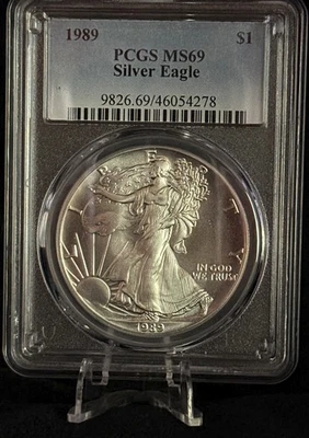 1989 American Liberty Silver Eagle MS69 PCGS Proof $1 Blue Label great price - Image 1 of 4