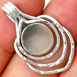 Schneewittchen Druzy 925 Sterling Silber Anhänger Schmuck P-1635 - Bild 1 von 5