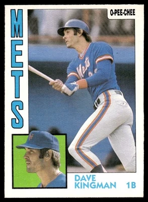 1984 O-Pee-Chee Dave Kingman New York Mets #172 - Image 1 of 2