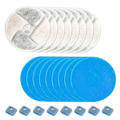 8pcs Cat Fountain Filters Replacement for 2.2L Pet Drinking Replacement - Image 1 of 4