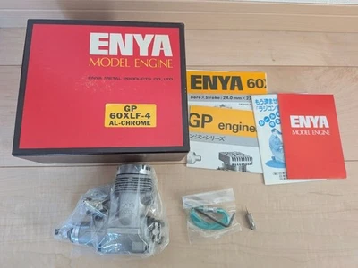 Enya GP 60XLF-4 AL-CHROME 9.95cc 2-stroke glow engine for R/C airplanes new f/s - Image 1 of 4