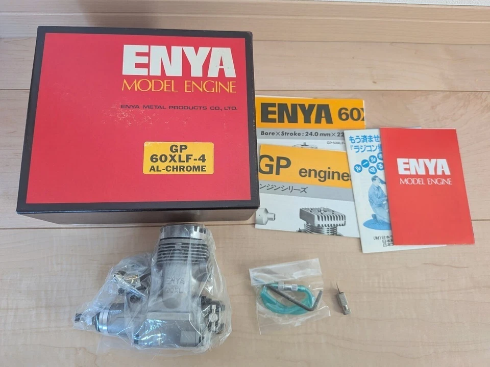 Enya GP 60XLF-4 AL-CHROME 9.95cc 2-stroke glow engine for R/C airplanes new f/s - Image 1 of 4