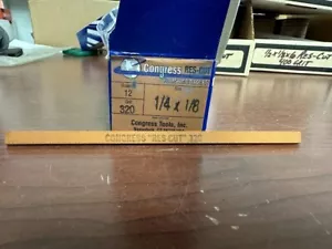 CONGRESS TOOLS RES-CUT POLISHING STONE 1/4" X 1/8" X 6" 320 GRIT LOT OF 6 - Picture 1 of 1