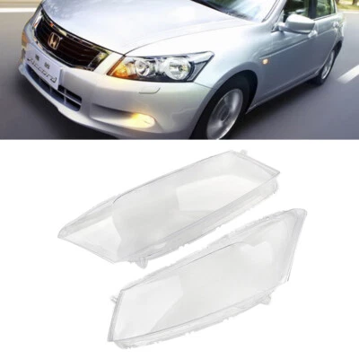 Par de lentes de cubierta de faros izquierdo y derecho para Honda Accord 2008-2012 Foto 1 de 4