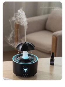Ombrello aromaterapia goccia acqua umidificatore aria colore luce diffusore olio NUOVO - Foto 1 di 11