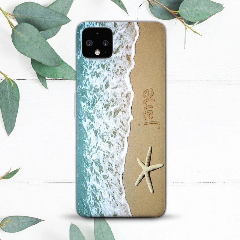 Custom Name Sand Ocean Beach Case For Google Pixel 2 3 3a 4 4a 5 6 7 8 XL - Image 1 of 1