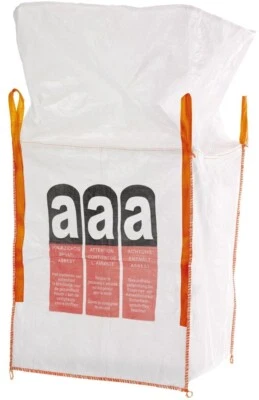 BIG BAG Asbest 90 x 90 x 110 cm von TECTOR® beschichtet mit Asbest-Aufdruck