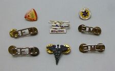Emergency Medical Collar Pins EMT Caduceus CFD CPR Life Force Trauma Lot Of 8
