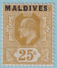 MALDIVE ISLANDS 6  MINT NEVER HINGED OG ** NO FAULTS VERY FINE! MRB