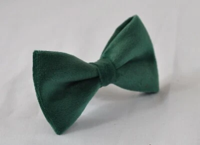 Pajarita de terciopelo verde esmeralda para HOMBRE/jóvenes adolescentes/niños niño/bebé bebé Foto 1 de 4