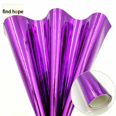 Bows Bag Foil Material Sheets Metallic Mirror Faux Leather PU Leatherette Fabric - Image 1 of 4