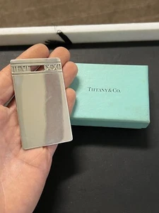 Tiffany & Co. Atlas Collection Luggage Purse Tag Sterling Silver 42.6g - Picture 1 of 10