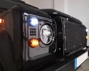 LED BLINKER SET SCHWARZ FÜR LAND ROVER DEFENDER TD4 TD5 VORNE und HINTEN 4 STÜCK - Bild 1 von 7