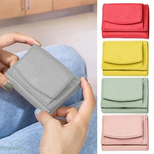 New Unisex Anti-Credit Card Fraud Folding Mini Wallet Leather - Picture 1 of 17