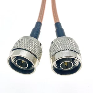 RG400 Cable N Male plug to N Male Crimp Coaxial Connector RF Pigtail Jumper lot - Zdjęcie 1 z 7