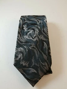 DON LOPEZ Beverly Hills KALIFORNIEN KRAWATTE VINTAGE hellgrün grau silberfarben wirbelt - Bild 1 von 5