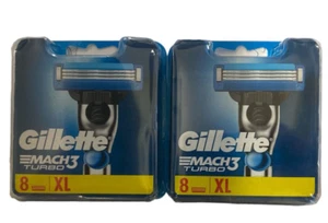 16x Gillette Mach 3 Turbo Herren Rasierklingen 2 x 8er Pack - Bild 1 von 1